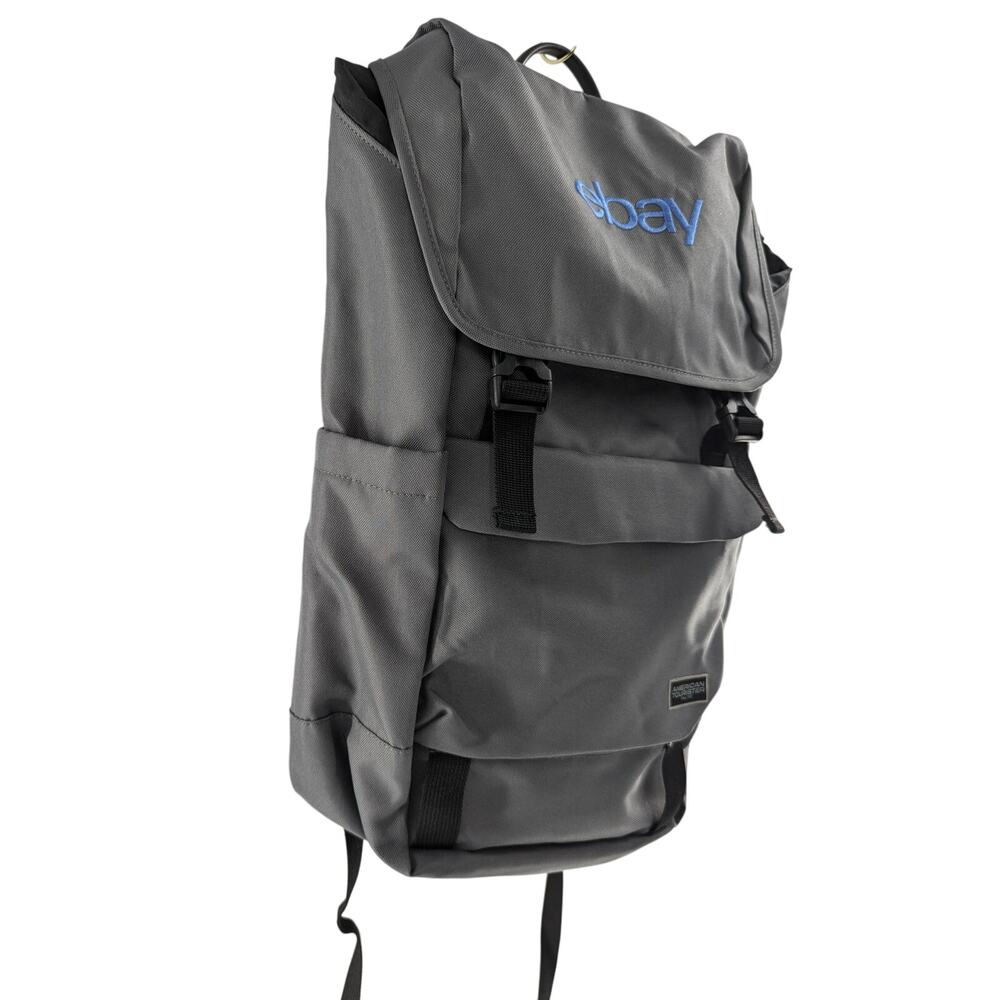 Ebay American Tourister Gray Backpack Padded for Laptops - Picture 3 of 11